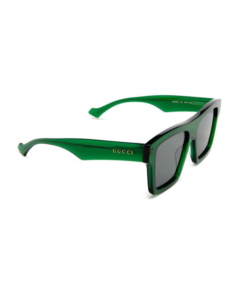 GUCCI Acetate Rectangle Sunglasses GG0962S Green